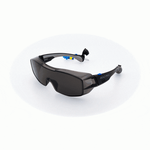 ReadyMax SoundShield® Fit Over Style Safety Glasses Grey 360˚ View