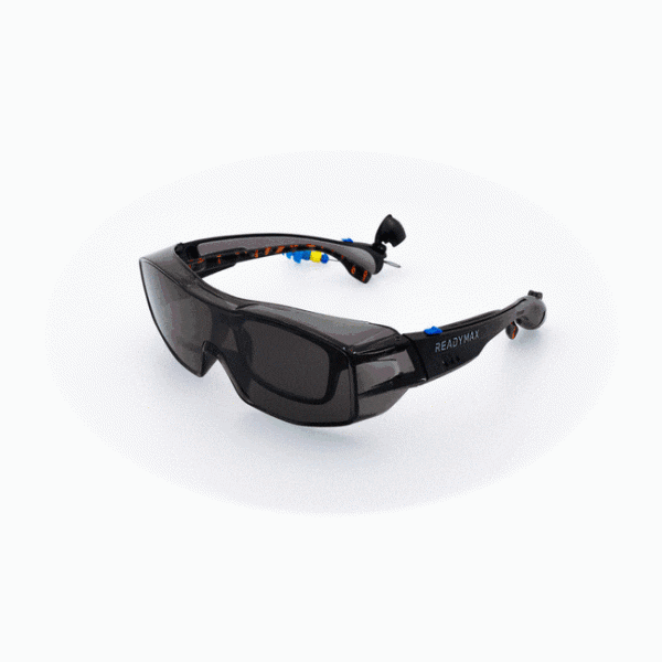 ReadyMax SoundShield® Fit Over Style Safety Glasses Grey 360˚ View
