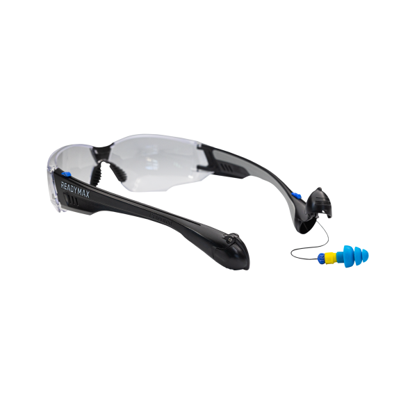 ReadyMax SoundShield® Construction Black Frame with Clear Lens