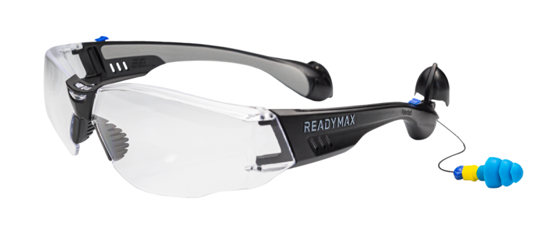 ReadyMax SoundShield® Construction Black Frame with Clear Lens