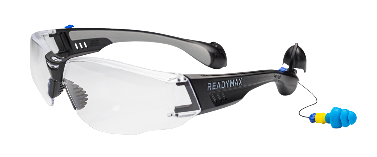 ReadyMax SoundShield® Construction Black Frame with Clear Lens