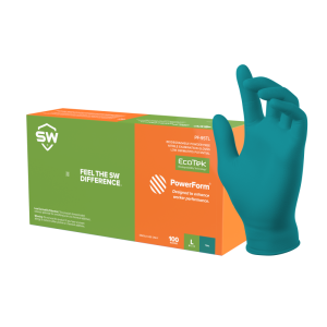 Teal Nitrile Gloves and Box