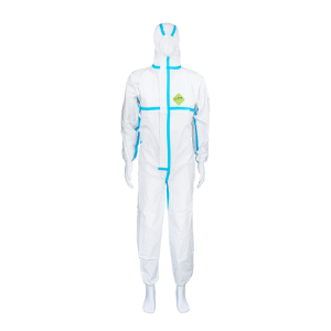 Sterilized Disposable Hooded Medical Hazmat Protective Coveralls